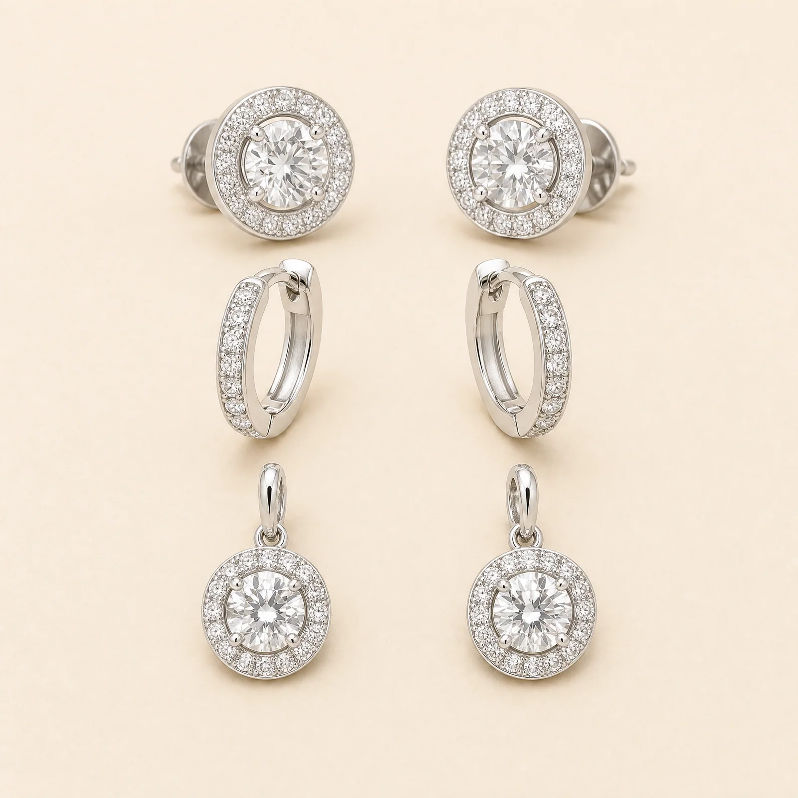 Nocturne Halo Trio Earrings Set — official catalogue photo