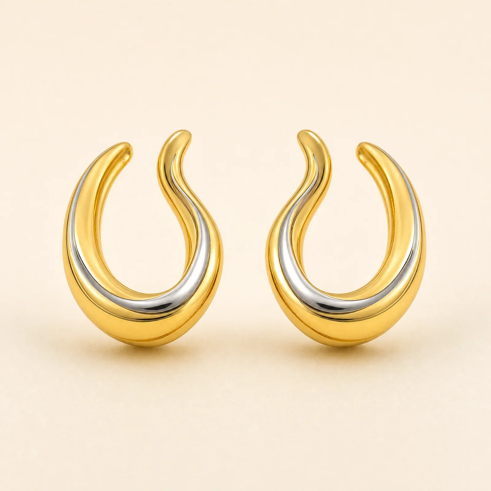 Opaline Crescent Hoop Earrings — official catalogue photo