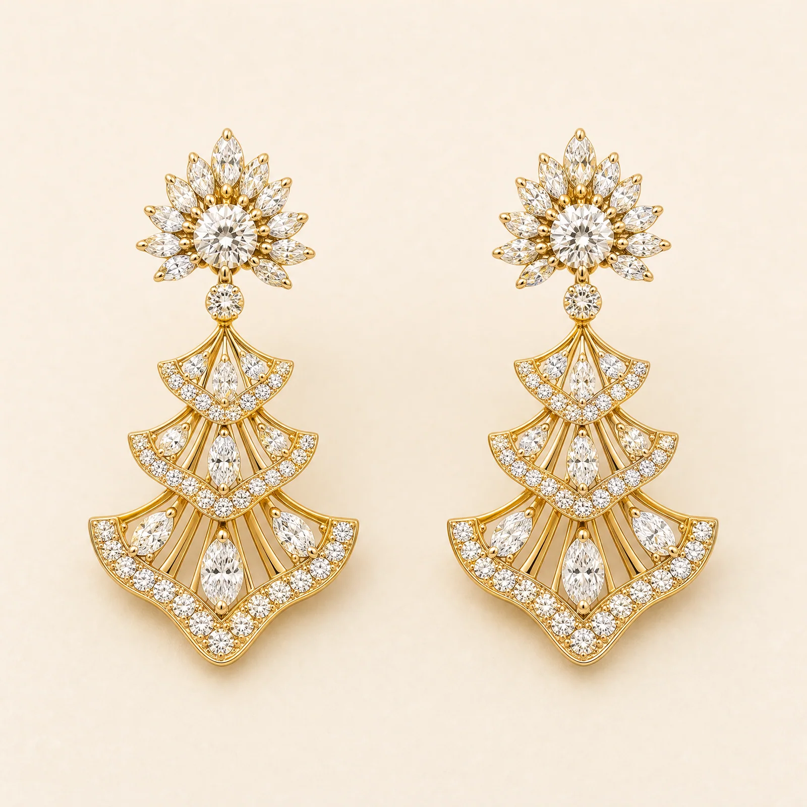 Nocturne Iris Fan Earrings — official catalogue photo