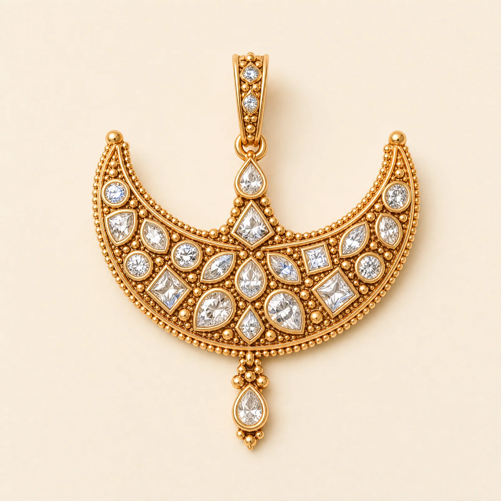 Solstice Crescent Polki Pendant — official catalogue photo